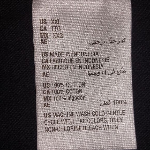 EUC Mode of One Regular-Fit T-Shirt Heavyweight Cotton Deep Black Size XXL - Picture 8 of 11